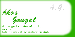 akos gangel business card